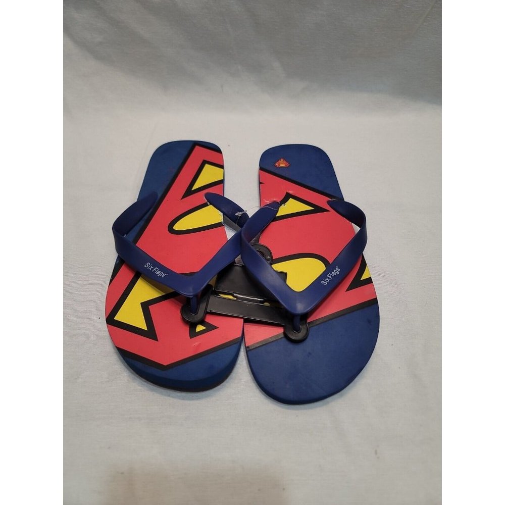 Six Flags Superman Mens Thong Sandals Size 11